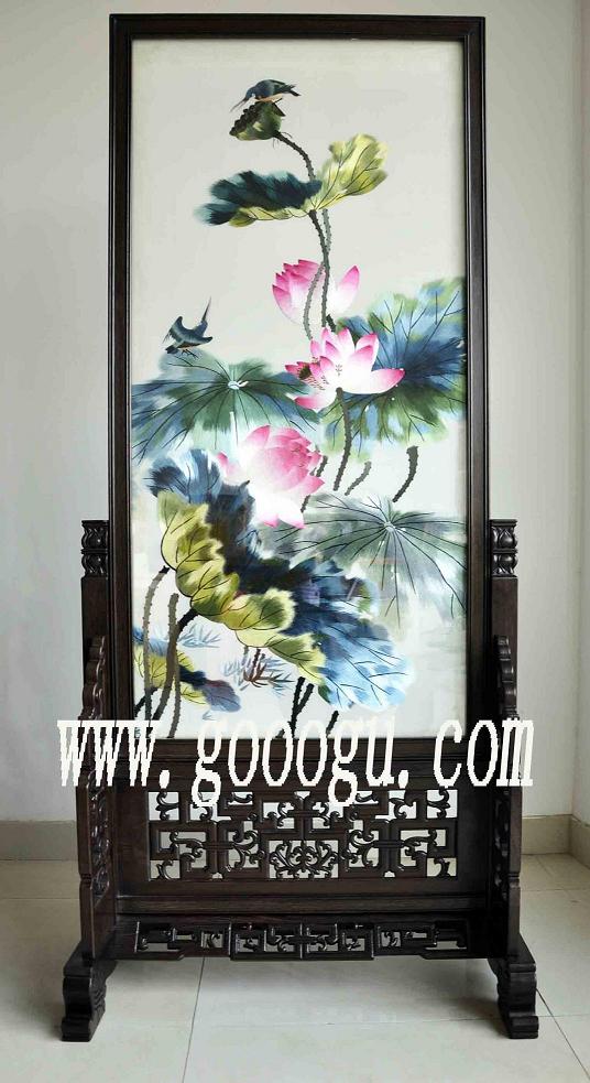 蘇繡雙面繡隔斷，刺繡屏風(fēng)玄關(guān)，蘇州雙面繡